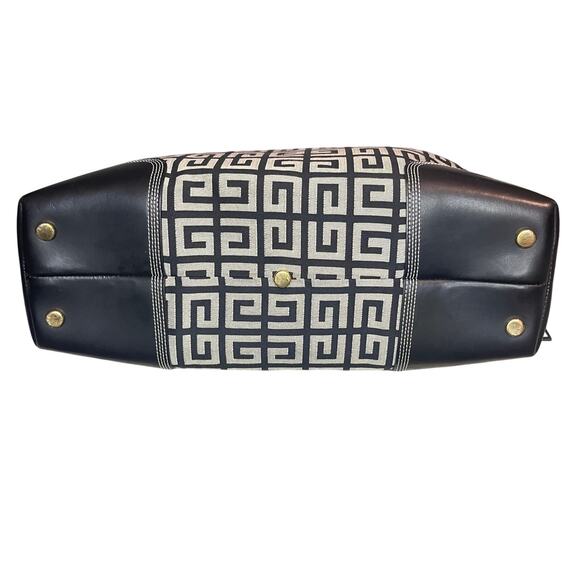 Authentic Givenchy Canvas & Leather Tote – Geometric Print Adjustable Straps - Picture 6 of 16